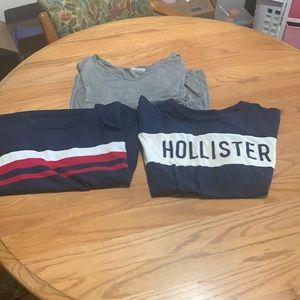 3 hollister shirt sleeve shirts